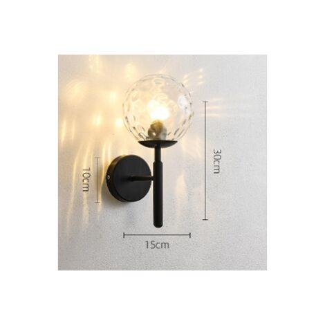 Lampe murale moderne Lampe murale LED Lampe murale LED Lampe miroir Lampe murale LED Lampe murale LED en verre Lampe murale moderne Intérieur. Couvrir avec un motif monochromatique noir d'eau lumière 