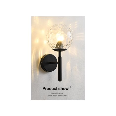 Lampe murale moderne Lampe murale LED Lampe murale LED Lampe miroir Lampe murale LED Lampe murale LED en verre Lampe murale moderne Intérieur. Couvrir avec un motif monochromatique noir d'eau lumière 