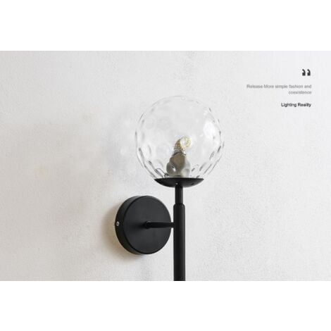 Lampe murale moderne Lampe murale LED Lampe murale LED Lampe miroir Lampe murale LED Lampe murale LED en verre Lampe murale moderne Intérieur. Couvrir avec un motif monochromatique noir d'eau lumière 