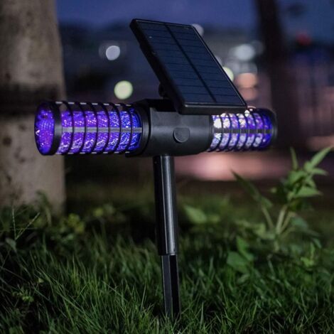 Lampe Anti-moustiques Solaire Et USB - 3 En 1 : Attrape-mouches UV, éclairage, Veilleuse - 4200V, Rechargeable, Pour Intérieur/extérieur