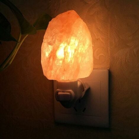 Veilleuse-15W Lampe à Sel Himalaya en Cristal Naturelle 400g [Classe énergétique A+]