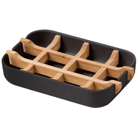 EDARTO® 2 porte-savon durables, respectueux de l'environnement en bois de bambou naturel et amidon de maïs avec bac d'égouttement + 2 sachets à savon en sisal EDARTO® 2 porte-savon durables, respectueux de l'environnement en bois de bambou naturel et amidon de maïs avec bac d'égouttement + 2 sachets à savon en sisal