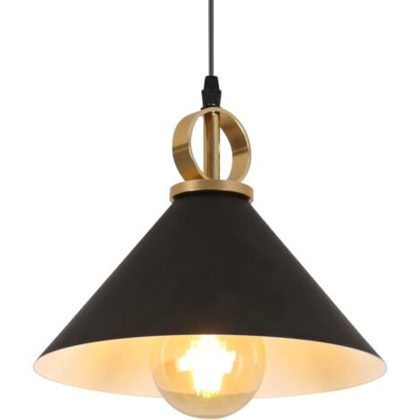Suspension Luminaire Industriel Vintage, E27 Retro Lustre Suspension en Métal, Edison Design Luminaire Plafonnier pour Salon Chambre Café Bar Restaurent, Ø 25cm (Sans Ampoule) [Classe énergétique E]