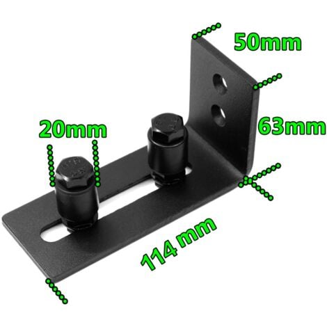 Guide Sol Porte Coulissante, Guide de plancher Porte, Rail de Sol Pour Porte De Grange, Guide Pour Le Sol du Support du Sol Coulissant Pour Montage Mural Réglable en Acier au Carbone