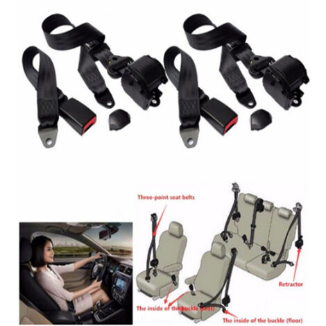 Ceinture de sécurité du conducteur de voiture trois points rétractable automatique roll bus camion trois points ceinture de sécurité ceinture de sécurité 4.8cm 3.8m
