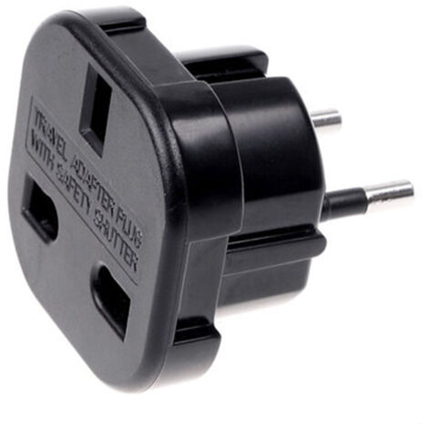 Lot De 2 Adaptateurs De Prise Européenne Vers Britannique Avec Fusible