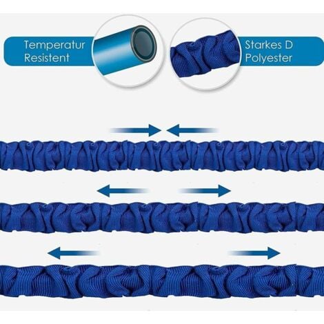 Tuyau D’arrosage Extensible 60M/200FT Tuyau d'arrosage Flexible Tuyau Rétractable Raccords avec 7 Fonction Pistolet pour Irrigation et Nettoyage du Jardin (60m)