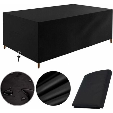 Housse De Protection Salon De Jardin HEIMUNI 180x100x75cm - Tissu Oxford 420D Imperméable, Anti-UV, Avec Cordon