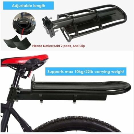 Vélo Porte Bagage, Universel Réglable Porte-Bagage Transporteur Bicyclette Accessoires Serrage Rapide Support Vélo Racks