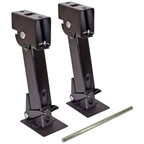 Accessoires pour remorque, 1 Paire crics stabilisateurs remorque, crics stabilisateurs télescopiques Pliables, crics stabilisateurs à Bascule