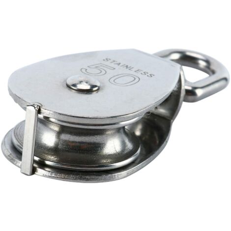SWTYExt Lot 2 Poulies Renvoi Double M15 15mm Acier Inox 304 Roulement à Billes Charge 35kg