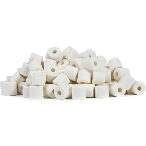 Média Filtrant Céramique Pour Aquarium 500g - Tubes Et Anneaux, Améliore Qualité De L'Eau Et Aération - Avec Filet