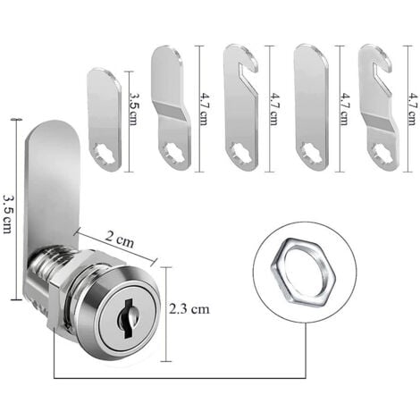 Serrure De Bo Te Aux Lettres Livr E Avec Cl S Et Plaques De Verrouillage Diff Rentes