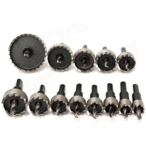 7 Pcs De Coupe Annulaire 3 Canelles Foret Magnétique Ensemble De Forets à Noyau En Acier Au Carbure Pour Le Métal Il Y A Une Bielle 6 Pcs Foret Magnétique Différent De