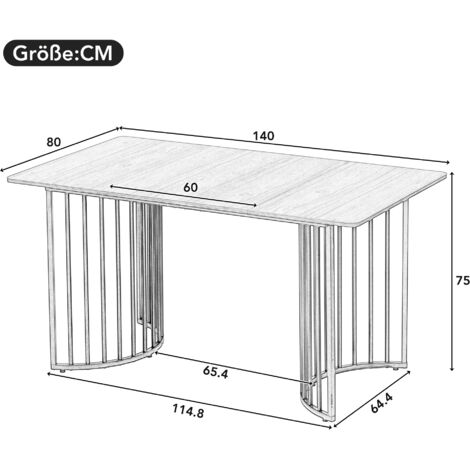 Table De Salle à Manger Design Pour 4 Personnes - 120x75 Cm - Blanc | Moderne & Fonctionnelle