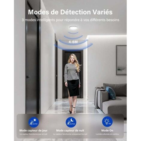 Plafonnier LED avec Detecteur de Mouvement, 6000mAh Rechargeable Plafonnier Sans Fil avec Télécommande, 19CM Rond Lampe Plafond 3000K-6500K Dimmable | Leroy Merlin Plafonnier LED avec Detecteur de Mouvement, 6000mAh Rechargeable Plafonnier Sans Fil avec Télécommande, 19CM Rond Lampe Plafond 3000K-6500K Dimmable | Leroy Merlin