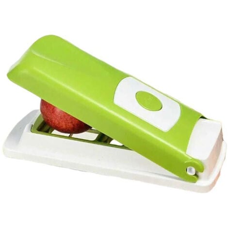 Accessoires cuisine et cuisson，(12 pcs.) en vert - coupe-légumes pour cubes, bâtonnets, tranches, lanières et quartiers - coupe-salade mandoline trancheuse à concombre