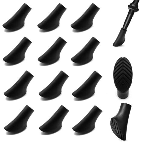 VYIBPDY Lot De 8 Embouts En Caoutchouc Pour Bâtons De Marche Nordique - Protecteurs Antidérapants Universels 18x24x35mm