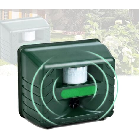 Promotion Exterieur Repulsif Oiseaux Ultrason, Répulsif pour Oiseaux D'extérieu, Répulsif Animal Ultrasonique avec Capteur De Mouvement Et Flash pour Repousser Animaux Nuisibles