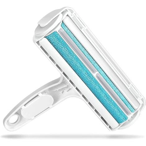 Brosse Anti Poils Animaux Chat Chien-Enlève Poils-Brosse de Nettoyage, Épilateur (vêtements/Lit/Canapé/Voiture/Tapis/Plancher)-Réutilisable Rouleau à Ramasse de Poils（BLUE）