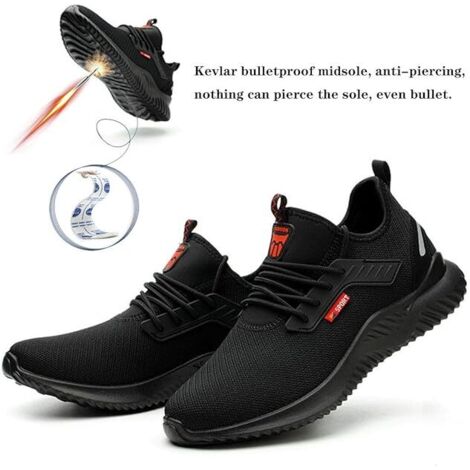 Baskets De Sécurité SPSHOOS S1 ESD - Antidérapantes, Embout Acier, Pour Homme Et Femme