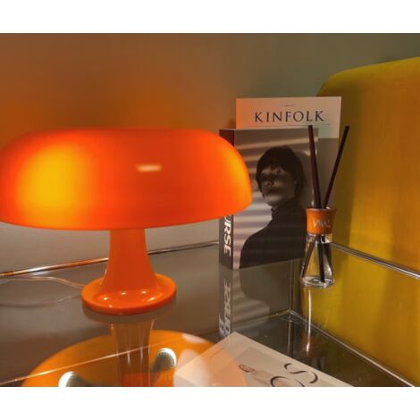 Champignon Lampe De Table-Moderne Simple Nordique-Chambre Chevet Atmosphère Lecture Lampe De Bureau-Orange-Type De Prise