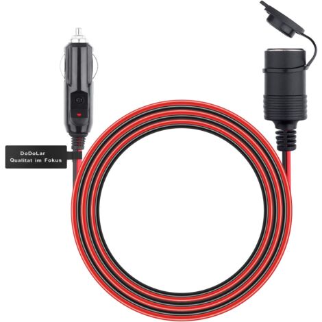 RUNCCI-YUN 2Pcs 12-24V Double Allume Cigare,1 à 2 Voiture Allume Cigare Socket,DC 12V Voiture Allume Cigare Splitter,Allume Cigare Câble D'extension Mâle Vers Femelle Pour Moto & Bateau