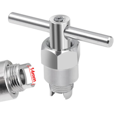 Clé à Robinet / Mousseur - Outil Plomberie 2-en-1 - 9,26 Cm - Pour Installation Et Entretien Robinet Cuisine Salle De Bain - 8