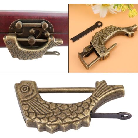 Brynnberg Mini Cadenas Antique, Serrure Deux Oiseaux Sculptés Avec Clé