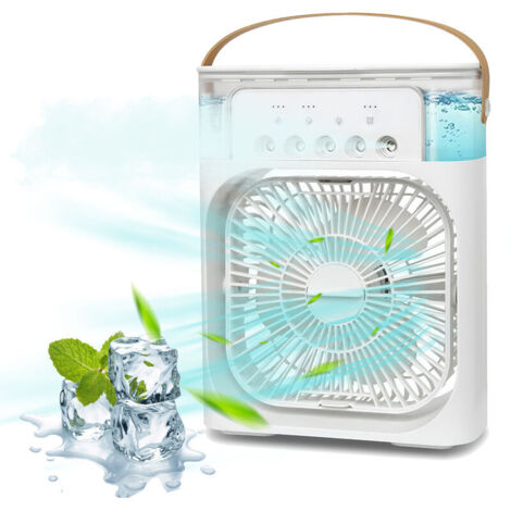 Ventilateur Brumisateur Portable USB - Mini Ventilateur De Bureau Avec Fonction Humidificateur | Rechargeable, Léger, Couleur Violette