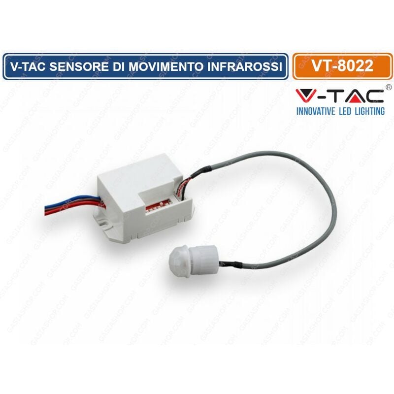 V-TAC VT-8022 SENSORE DI MOVIMENTO A INFRAROSSI PER LAMPADE LED - SKU 5082