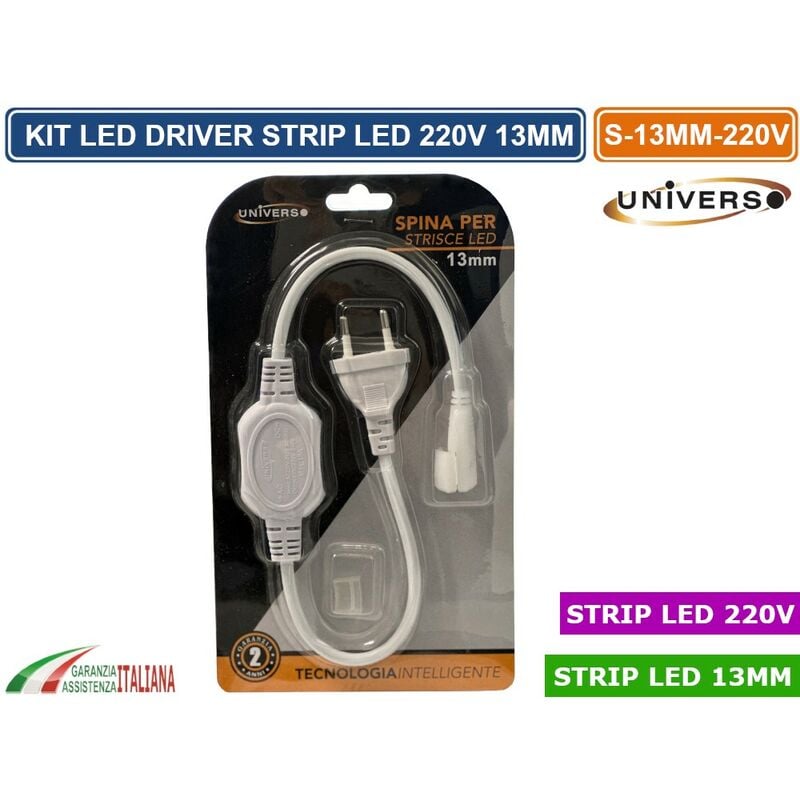 Alimentatore Per Striscia LED 220V - Spina Con Presa Europea Per Bobina LED 5050 - Foto 6