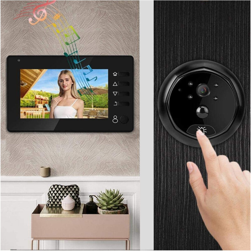 Videocitofono WiFi Con Display 4.3 - 1080P, Visione Notturna, Rilevamento Movimento - Foto 7