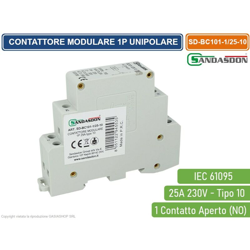 Contattore Eaton 120853, 25A, 440V/AC 230V/AC, 2S, Per Installazioni Elettriche Industriali E Domestiche Contattore 1TE Per Quadri Elettrici