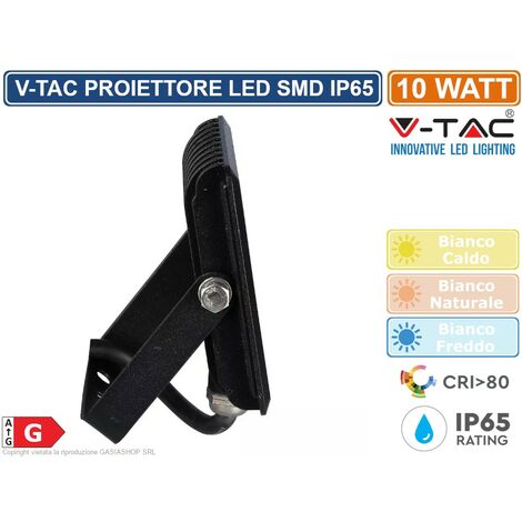 V-TAC VT-4011 E-SERIES FARO LED SMD 10W ULTRA SOTTILE DA ESTERNO COLORE NERO - SKU 5940 / 5941 / 5942 - Colore Luce: Bianco Naturale