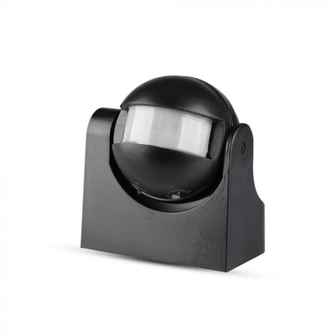 V-Tac Sensore di movimento infrarossi crepuscolare a parete 180o colore nero