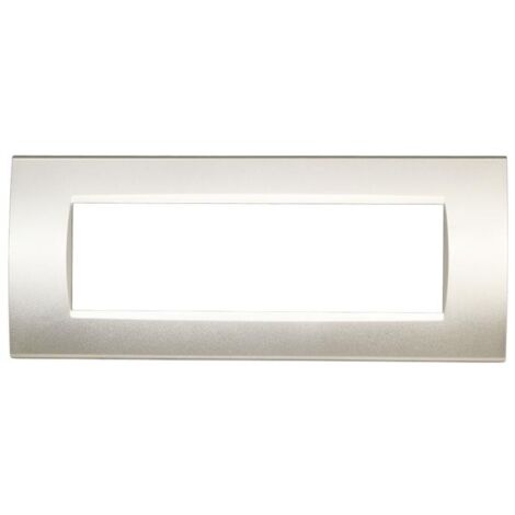 Placche Compatibili Bticino LIVING LIGHT placca 3 4 7 moduli per supporti LN4703  T04-7 posti-grigio chiaro