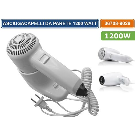 ASCIUGACAPELLI PHON PARETE MURO ALBERGO HOTEL BAGNO ALBERGHI SPOGLIATOI 1200W (1/3)