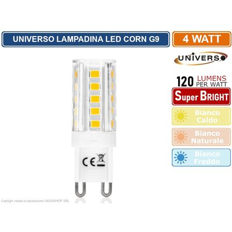 LAMPADINA LED G9 SPOTLIGHT 4W TUBOLARE SMD CHIP 2835 AC 180/265V 120 LUMEN /WATT - Colore Luce: Bianco Freddo