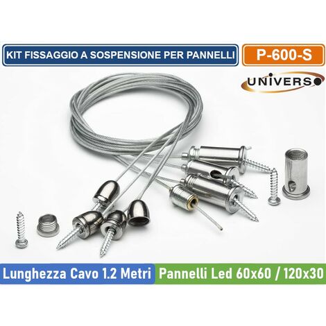 Filo cavo acciaio per sospensione plafoniera lampadario pannello sospeso