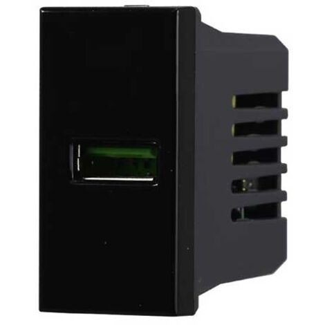 Presa Caricatore USB Type-A compatibile Bticino Axolute 5Vdc 2.1A colore nero Ettroit AN2401