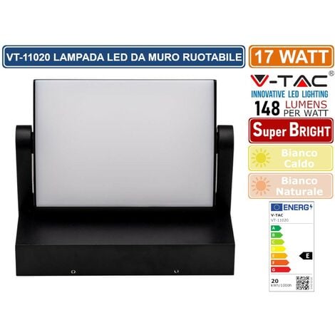 V-TAC VT-8054 LAMPADA LED DA MURO 12W SMD IP65 APPLIQUE COLORE GRIGIO