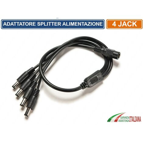 SPLITTER SDOPPIATORE ALIMENTAZIONE DC5.5MM CAVO Y 4 USCITE 1 INGRESSO (1/2)