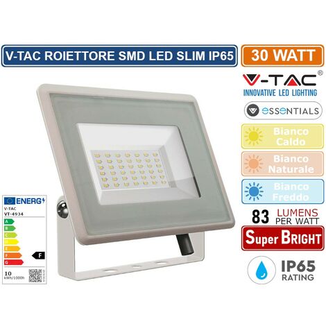 V Tac Vt W Essentials Series Faro Led Smd W Ultra Sottile Da