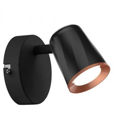 V-TAC VT-806 LAMPADA DA MURO WALL LIGHT LED 6W COLORE NERO - SKU 8251 / 8253 - Colore Luce: Bianco Caldo