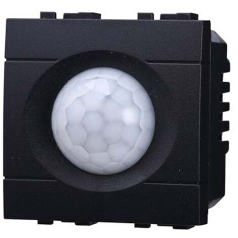 MODULO SENSORE DI MOVIMENTO 2P 2 MODULI 250V 50HZ NERO COMPATIBILE BTICINO SERIE LIVING - ETTROIT