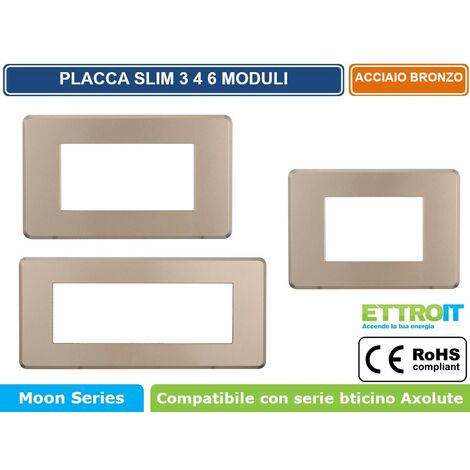 SKU LN89710 Ettroit | PLACCA QUADRATA 7P ACCIAIO BRONZO