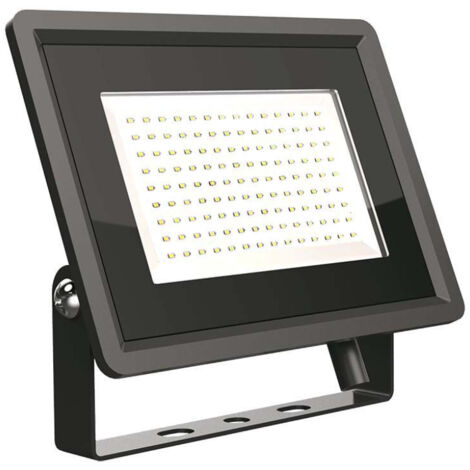V-TAC VT-49104-B ESSENTIALS SERIES FARO LED SMD 100W ULTRA SOTTILE DA ESTERNO COLORE NERO - SKU 6721 / 6722 / 6723 - Colore Luce: Bianco Caldo