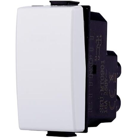 Ettroit Serie Solar Interruttore Unipolare 1 p 10A Compatibile Bticino Matix MT0401