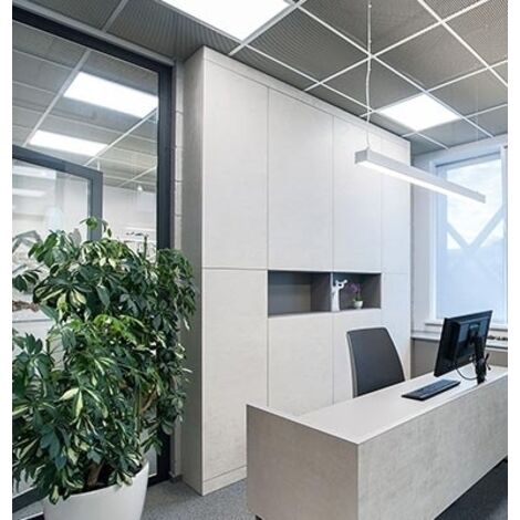 Kit 4 Supporti In Plastica Per Montaggio Esterno Pannelli LED 60x60 Cm | Per Installazione A Soffitto O Parete Senza Controsoffitto, Con Viti E Tasselli